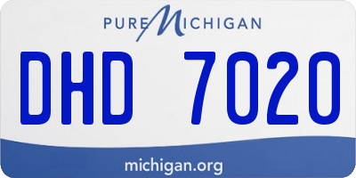 MI license plate DHD7020