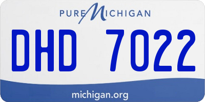 MI license plate DHD7022