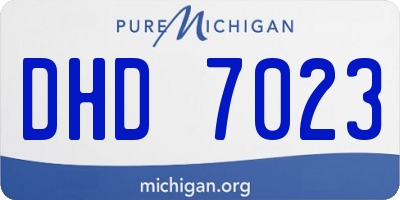 MI license plate DHD7023