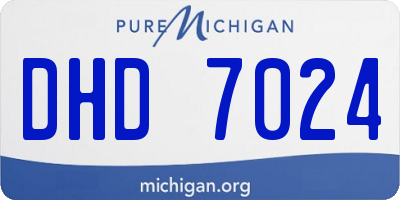 MI license plate DHD7024