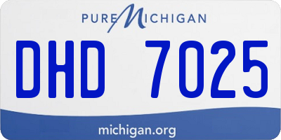 MI license plate DHD7025