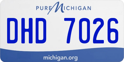 MI license plate DHD7026