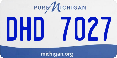 MI license plate DHD7027