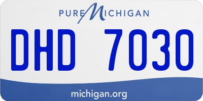 MI license plate DHD7030