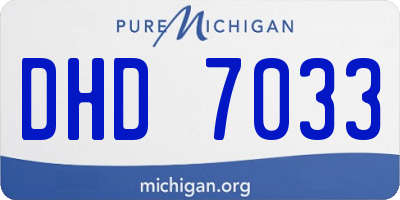 MI license plate DHD7033