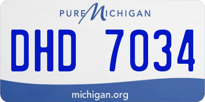 MI license plate DHD7034