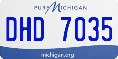 MI license plate DHD7035