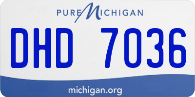 MI license plate DHD7036