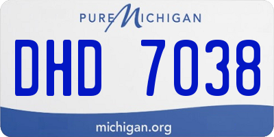MI license plate DHD7038