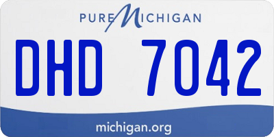 MI license plate DHD7042