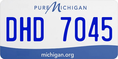 MI license plate DHD7045