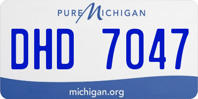 MI license plate DHD7047