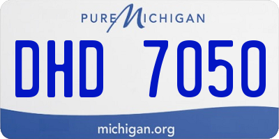 MI license plate DHD7050