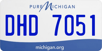 MI license plate DHD7051
