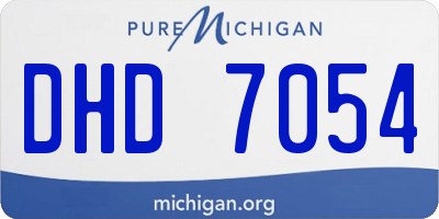 MI license plate DHD7054