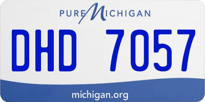 MI license plate DHD7057