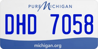 MI license plate DHD7058