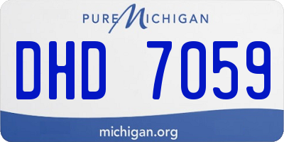 MI license plate DHD7059