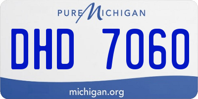 MI license plate DHD7060