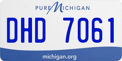 MI license plate DHD7061