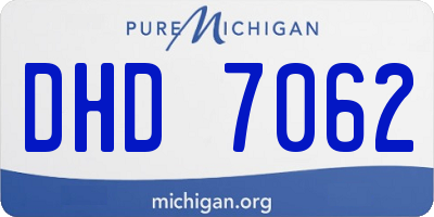MI license plate DHD7062