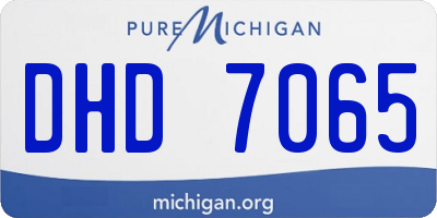 MI license plate DHD7065