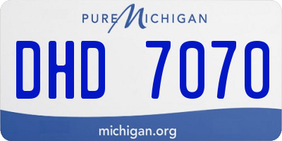 MI license plate DHD7070