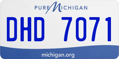 MI license plate DHD7071