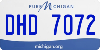 MI license plate DHD7072