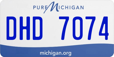 MI license plate DHD7074