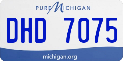MI license plate DHD7075