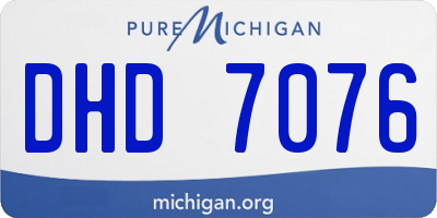 MI license plate DHD7076