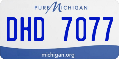 MI license plate DHD7077