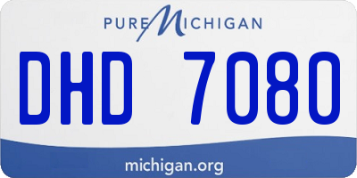 MI license plate DHD7080