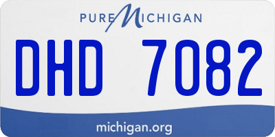 MI license plate DHD7082
