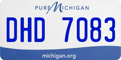 MI license plate DHD7083