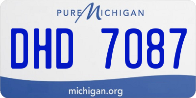 MI license plate DHD7087