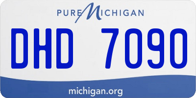 MI license plate DHD7090