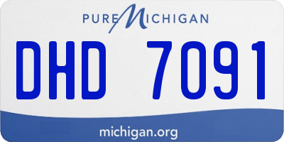 MI license plate DHD7091