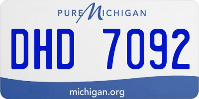 MI license plate DHD7092