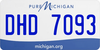 MI license plate DHD7093