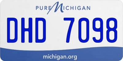 MI license plate DHD7098