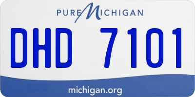 MI license plate DHD7101