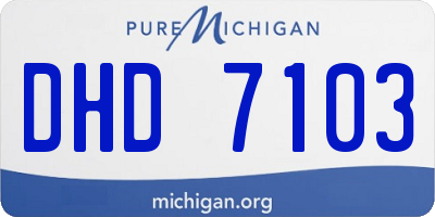 MI license plate DHD7103