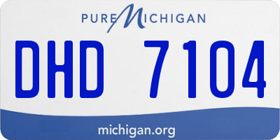 MI license plate DHD7104