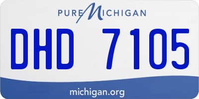 MI license plate DHD7105