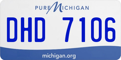 MI license plate DHD7106