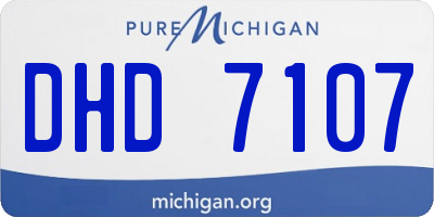 MI license plate DHD7107