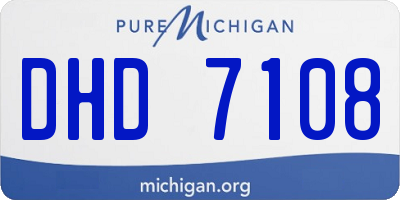 MI license plate DHD7108