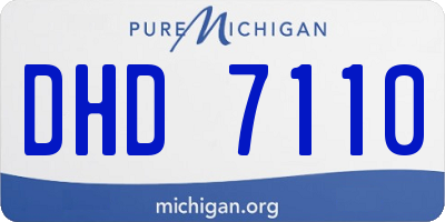 MI license plate DHD7110